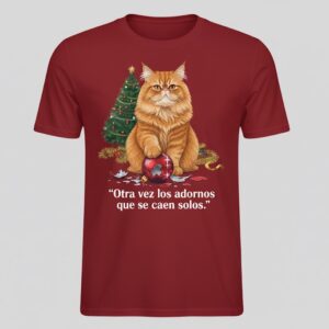 Polera de gato navideño