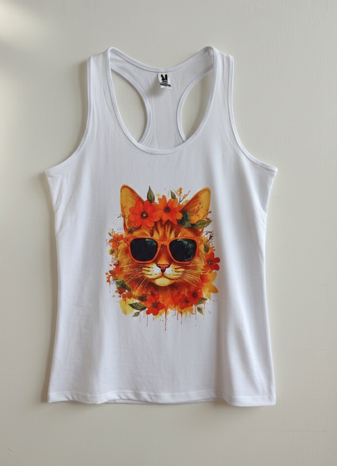 Camiseta de Tiras Flores