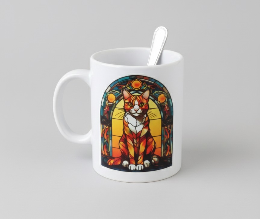 Vitral Gato Amarillo