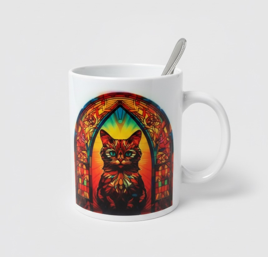 Vitral Gato Negro