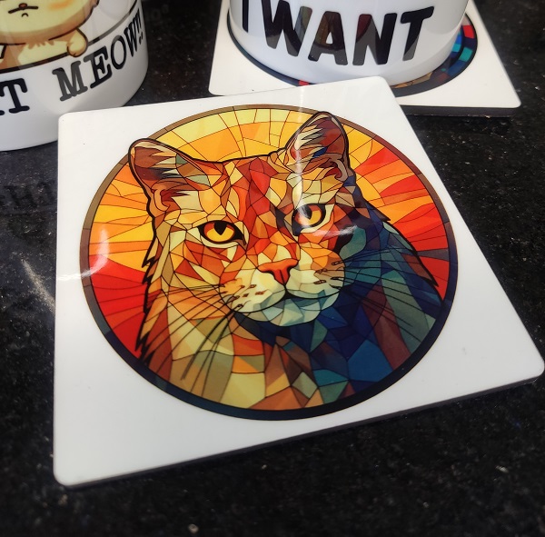 Pack 4 Gatos Vitral - Image 2