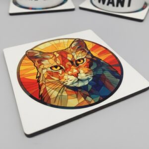 Pack 4 Gatos Vitral